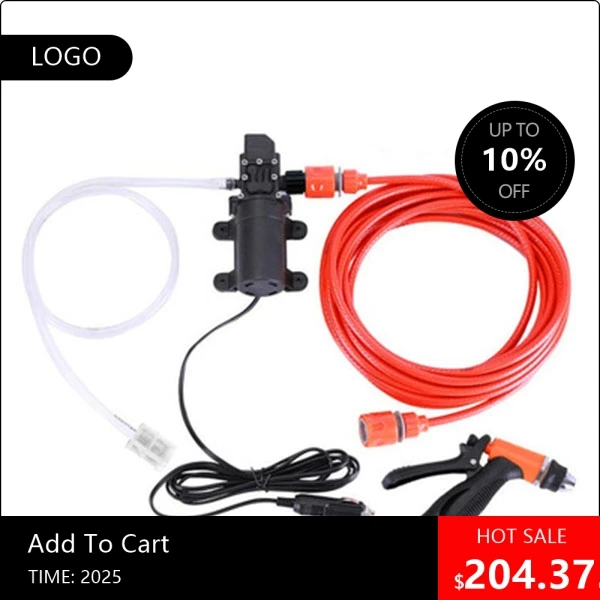 

080808Убычный 12 В электрический водяной насос высокого давления для мойки автомобилей Самовсасывающая шайба-распылитель для окон Moto Pet Wate