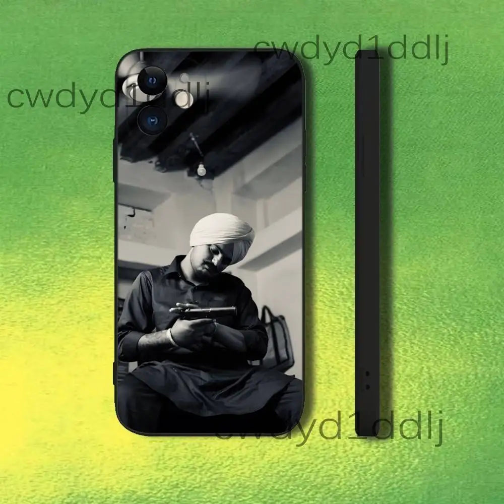 S-Sidhu Moosewala Rapper Phone Case For 15,16,17,13,14,11,12,Pro,Max,Plus,E,Air,Mini Shockproof Silicone Soft Cover