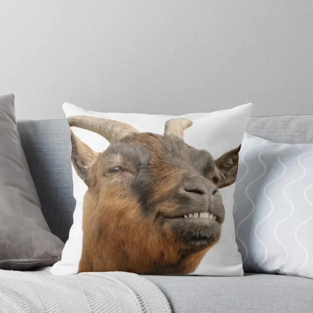 

Happy Goat Throw Pillow pillow cover luxury Christmas Pillowcase luxury throw pillow covers Cusions Cover