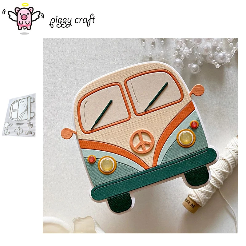 

Piggy Craft металлические штампы для резки, пресс-форма, новое украшение автомобиля, скрапбук, нож для рукоделия, форма, лезвие, трафареты, штампы