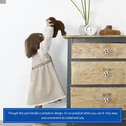 5pcs Football Shape Knob Decor Children's Room Knob Closet Anti-Collision Handle Drawer Handle Furniture Knobs For Children Room