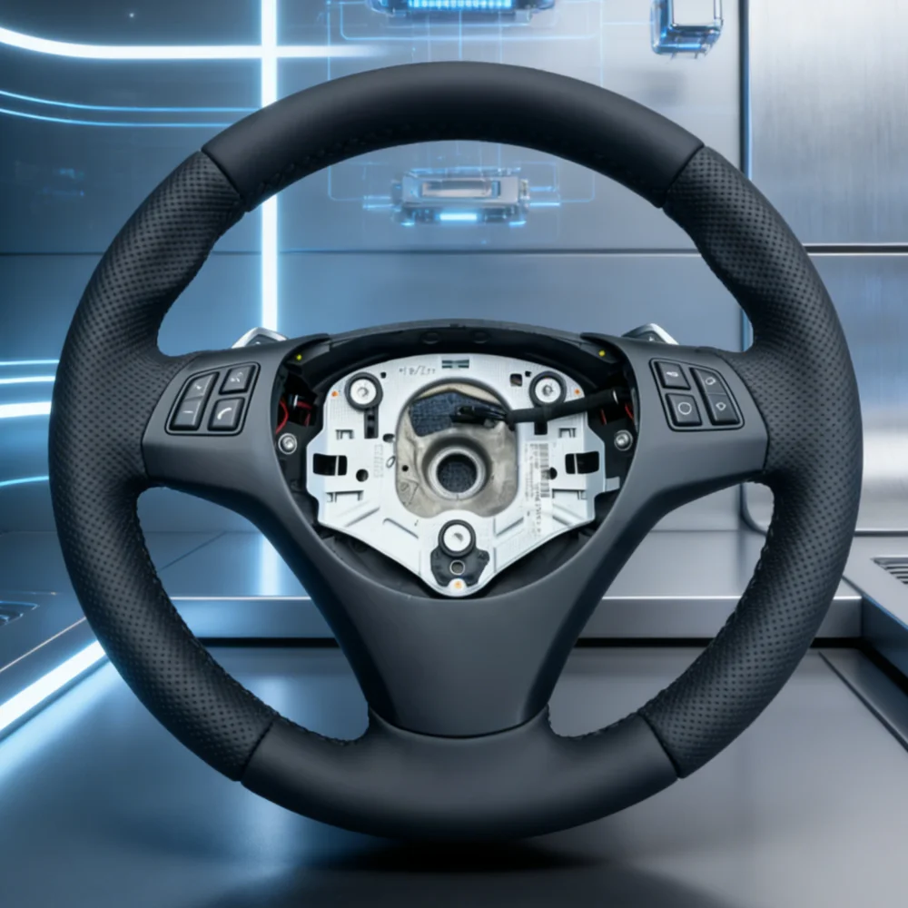 Custom Car Steering Wheel Cover Leather M Sport M3 E90 E91 E92 E93 E87 E81 E82 E88 X1 Steering Wrap Braid Cover For BMW E84