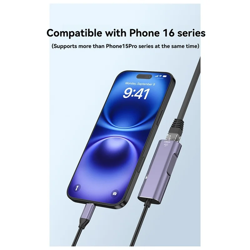 PD32 Typec To Gigabit Network Card Mobile Phone Network Cable Converter With Charging For  Huawei Live Broadcast