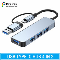 2 in 1 4/5/7/8 Port USB C Expander USB 3.0 Hub Type C Splitter Type C Dock Multiport Adapter USB 2.0 Expander For Phone Tablet