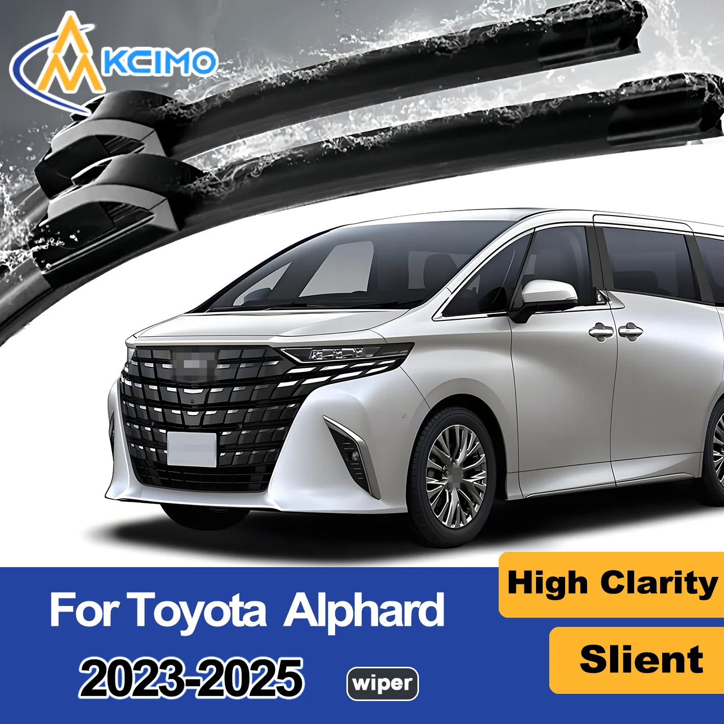 

KCIMO 2PCS New Wiper Blade for Toyota Alphard AH40 2023-2025 Toyota Vellfire Toyota Crown Vellfire (China) Front Windshield Acce