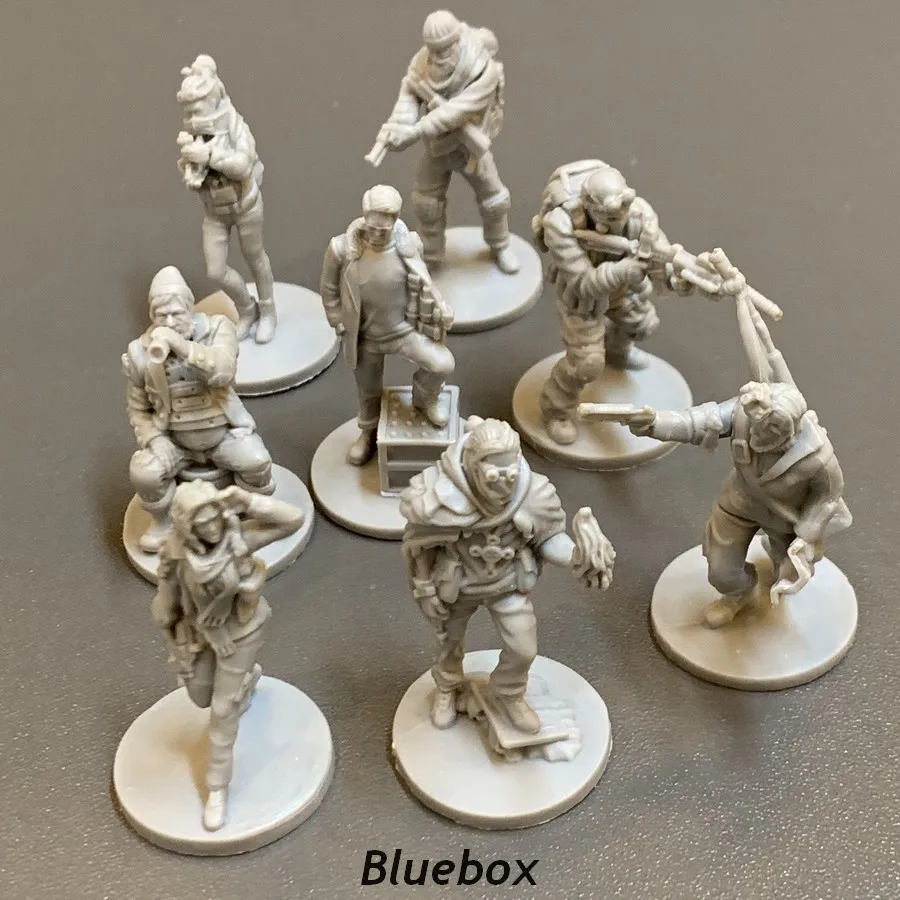 8PCS Human Character Zona The Secret of Chernobyl Adventurer Board Game Miniatures Wargame Role Playing Figures Toys TRPG