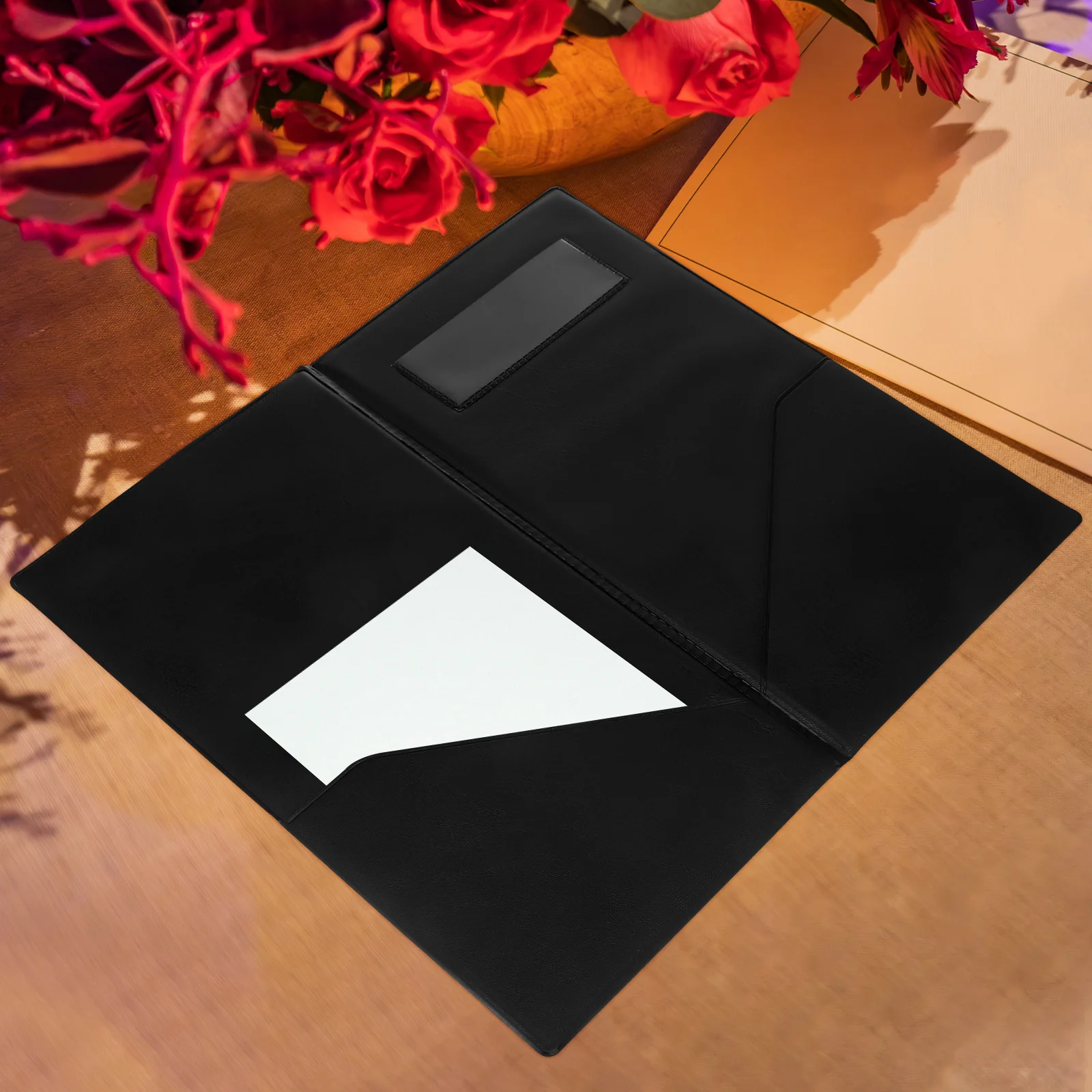 Tip Holder Menu Check Book Restaurant Card Board Writing Presenters Check Card Business Menu Holding Book Classic Tone