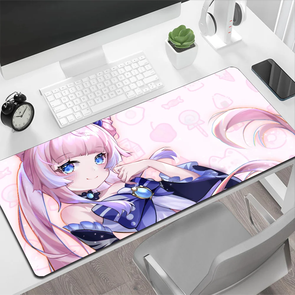 Genshin Impact Sangonomiya Kokomi Large Mouse Pad Gaming Mouse Pad PC Gamer Computer Mouse Mat Big Mousepad Keyboard Desk Mat