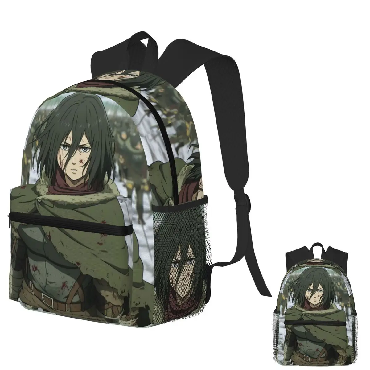 

Аниме Атака Титанов Микаса Акерман Студенческий рюкзак Школьная сумка Дорожный рюкзак для мужчин и женщин Модная сумка для книг Сумки на плечо