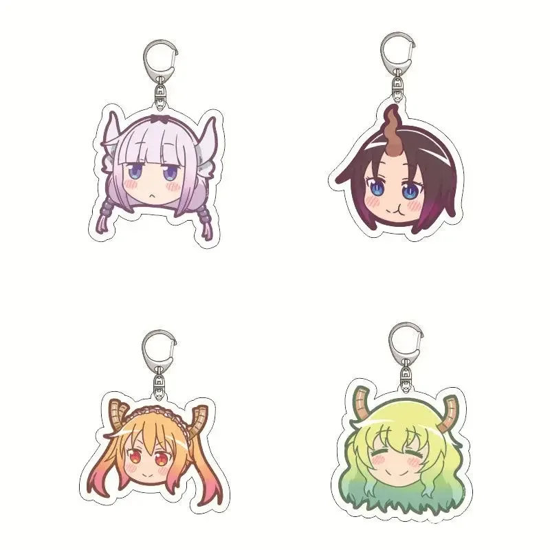 Animation Derivatives Acrylic Keychain KannaKamui Tohru Jōi Elma Kobayashi Exquisite Backpack Pendant Festival Gift for Friend