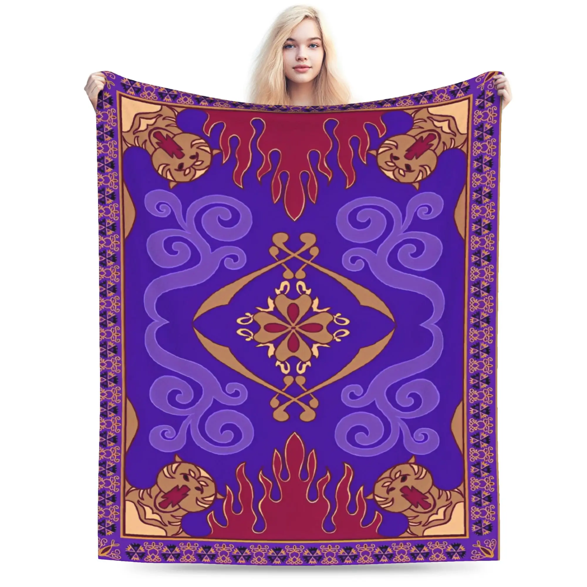 Aladdins Magic Carpet  Blankets Flannel  Multifunction Ultra-Soft Throw Blanket for Sofa Bedding Throws