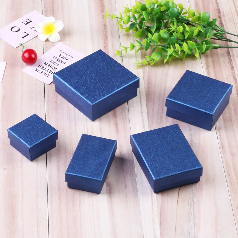 12-Pack White Paper Jewelry Gift Boxes