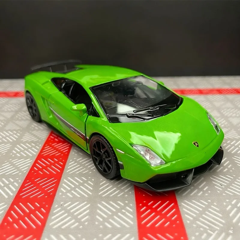 

1/36 Lamborghini Gallardo, модель спортивного автомобиля из сплава, литая под давлением металлическая гусеница, гоночный автомобиль, модель автомобиля, имитация коллекции, подарки для детей