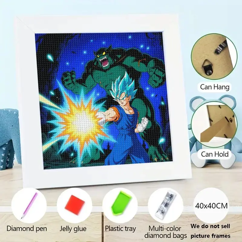 

5D DIY комплект алмазной живописи полная дрель Dragon Ball Z супер аниме Vegito Super Saiyan Blue Great Ape горный хрусталь вышивка крестом