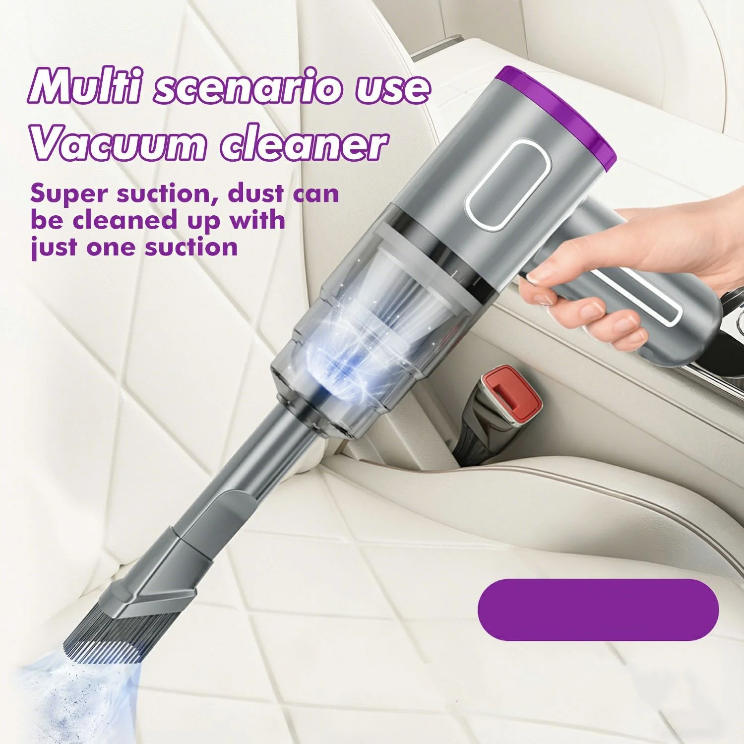 

High-power Car-mounted Wireless Handheld Portable Vacuum Cleaner, Dual-use Wireless Charging Vacuum Cleaner For Car And Home