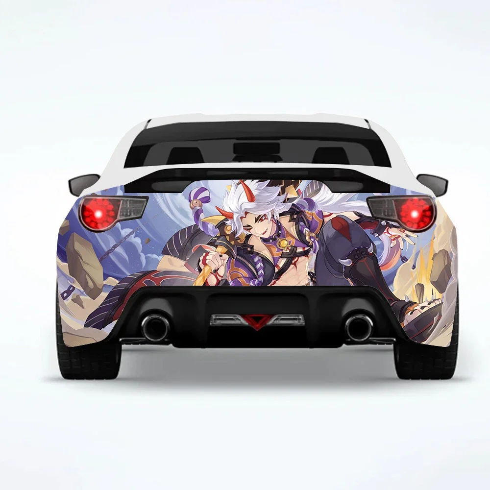 Arataki Itto | Genshin Impact Car Wrap Rear Car-Stickers The Car-Decal Car Cartoon Creative Sticker Body Appearance Modification