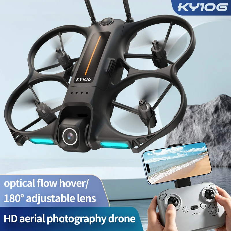新型ky106ドローン-8k空撮hd-インテリジェント障害物回避機能搭載-大画面リモコン付き-折りたたみ式ブラシレスパワードローン
