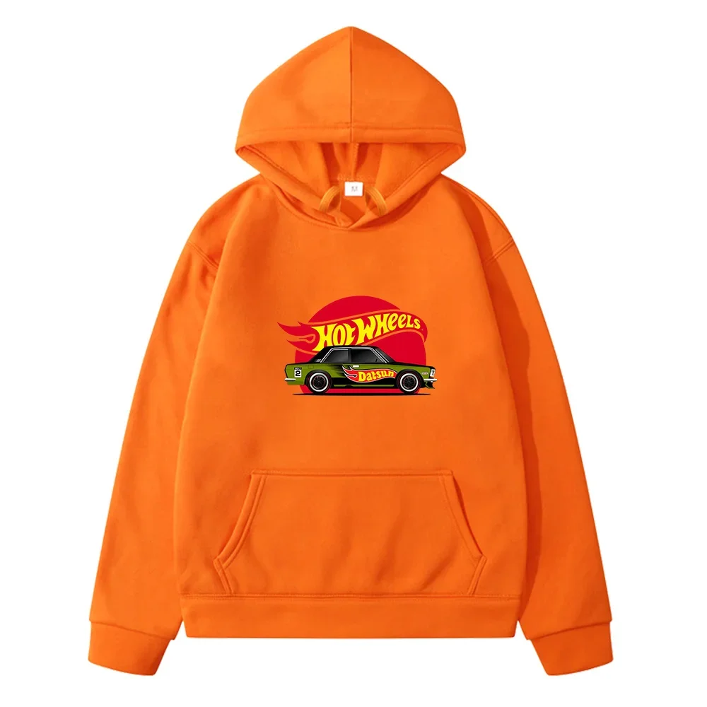 Hot Wheels New Winter Cars Prints Cartoon Boys Girls Kids Warm Fleece Hooded Sweatshirts Casual Pocket Women Men Hoodies Popular