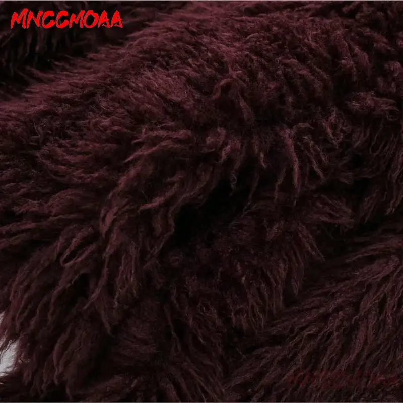 MNCCMOAA-Women's Loose Faux Fur Short Jacket, Female Coat, Casual, Long Sleeve, Warm Outerwears, Winter Fashion, 2024