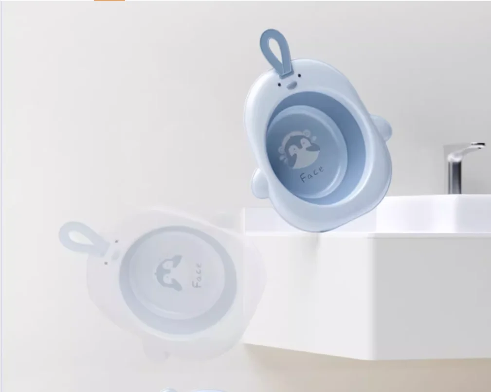 Baby Washbasin Can Be Hung, Newborn Children Can Wash Their Buttocks, Shower, Household Small Basin, Baby Foldable Basin