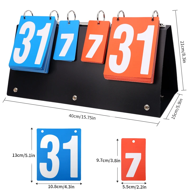 1-piece four-digit flip score counter scoreboard for basketball, football, badminton matches