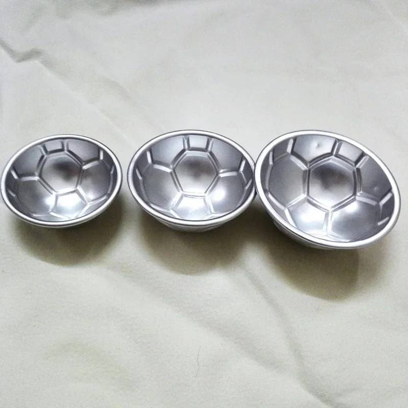 3Size 3D Football Soccer Ball Aluminium Cake Mold Pan Decorating 8\