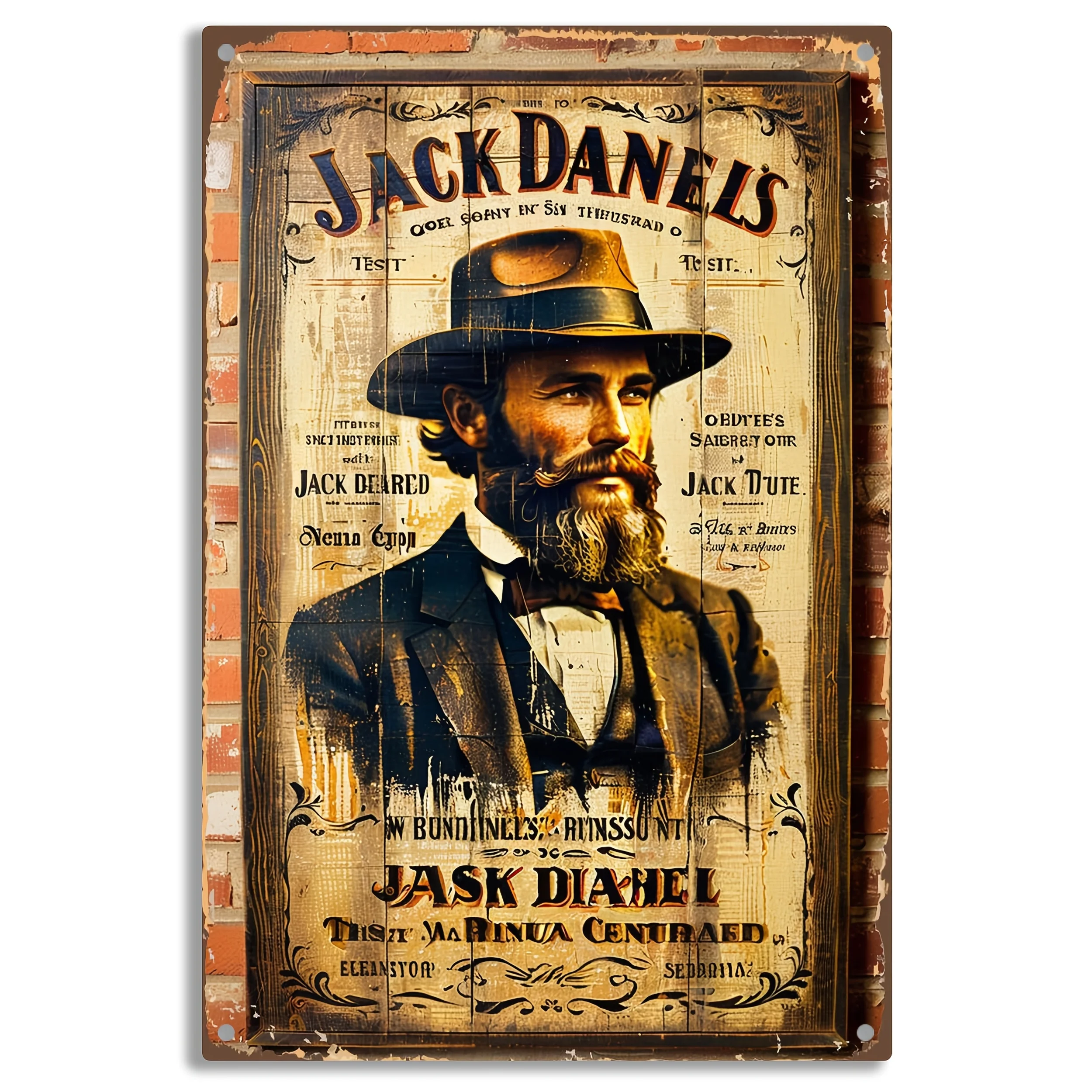 Home Office Or - Vintage Whiskey Metal Tin Sign -