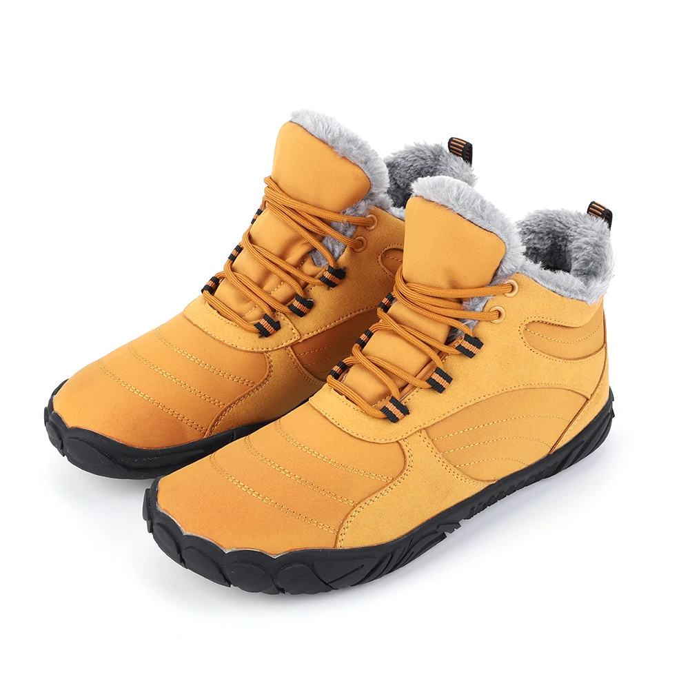 

Winter Plush Boots Outdoor Trekking Shoes Non Slip Desert Combat Boots Waterproof Minimalist Ankle Boots for Hiking Walking