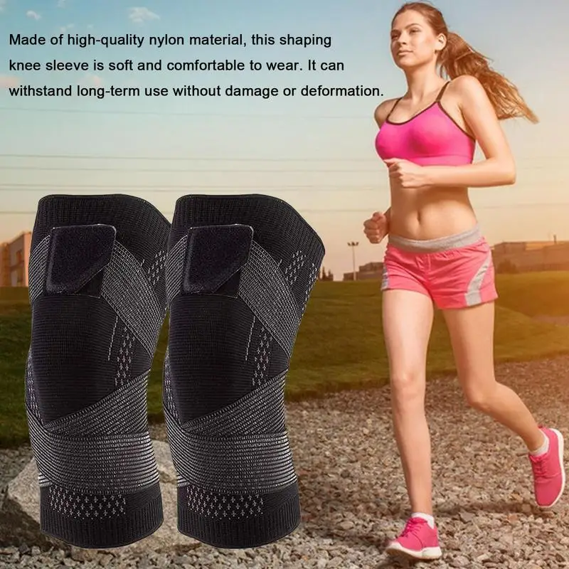 Shaping Knee Sleeve Heated Knee Brace Wrap Massager Self-Heating Stretch Breathable Knee Brace For Home Work Offices Daily Life