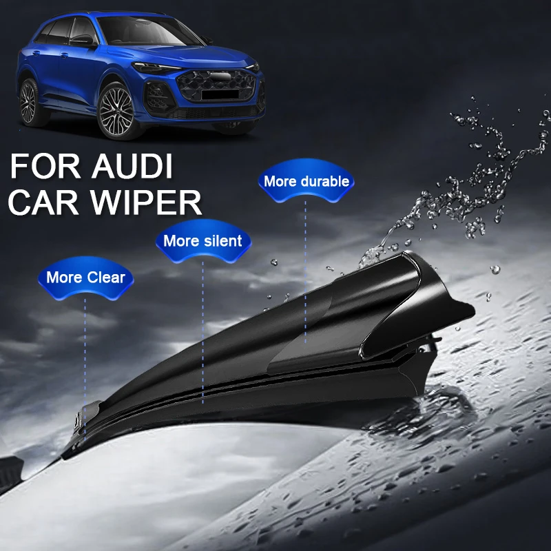 2PCS Car Blade Windshield Wiper For Audi A1 8X GB A3 A4 A5 A6 A7 E-TRON Q2 GA Q3 8U F3 Q4 E-TRON Q7 4M Q5 FY Cleaning Accessory