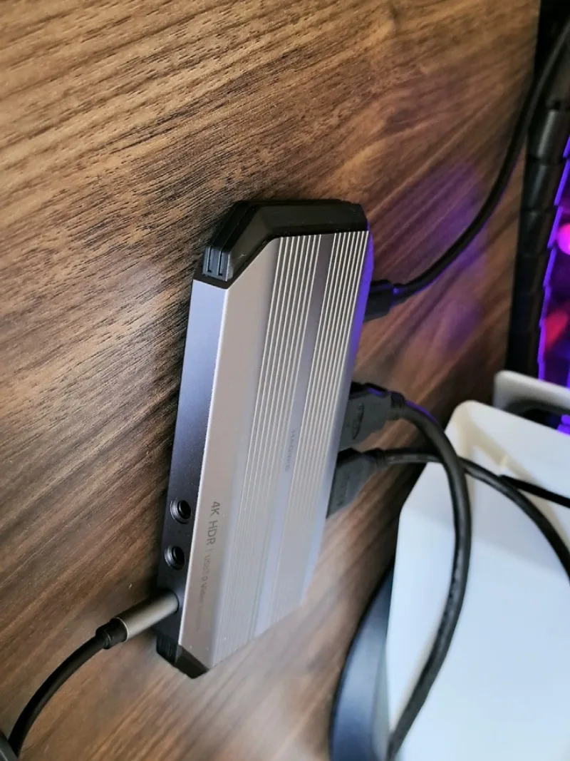 FOR 4K 60Hz Video Capture Card HDR VRR RGB Passthrough PD 100W For Gaming Streaming PS5/4 Camera PC