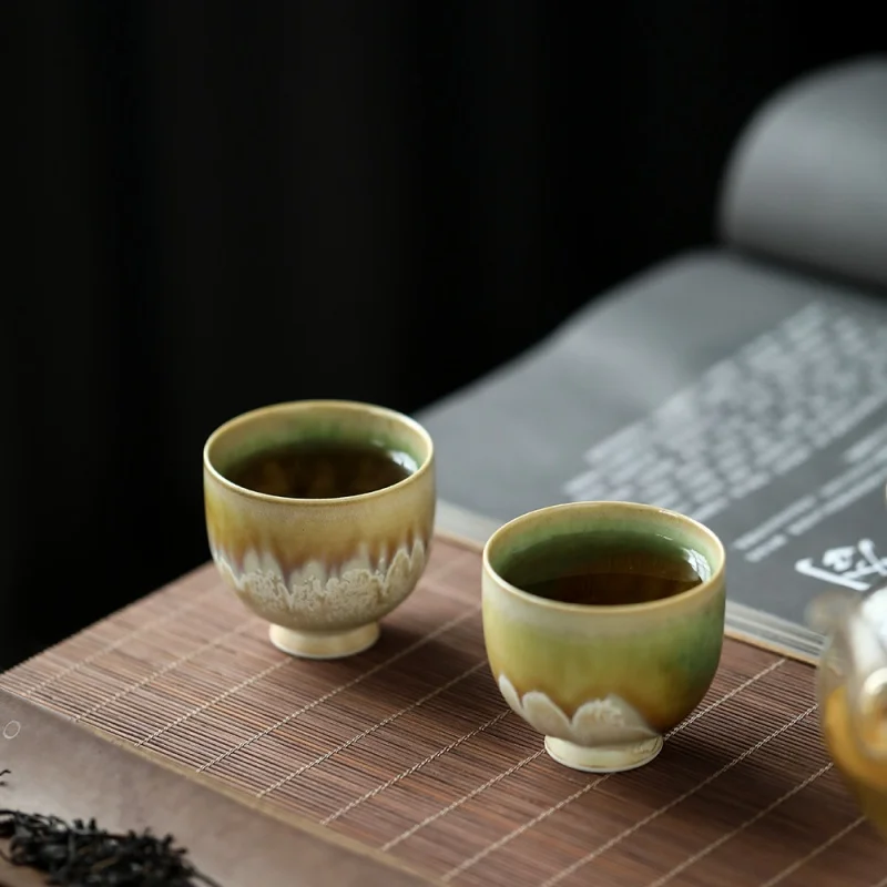 Jingdezhen Antique Kiln Baked Porcelain Master Cup Single Cup Men's Genuine High-Grade Tea Cup Personal Dedicated Tea Bowl Tea C