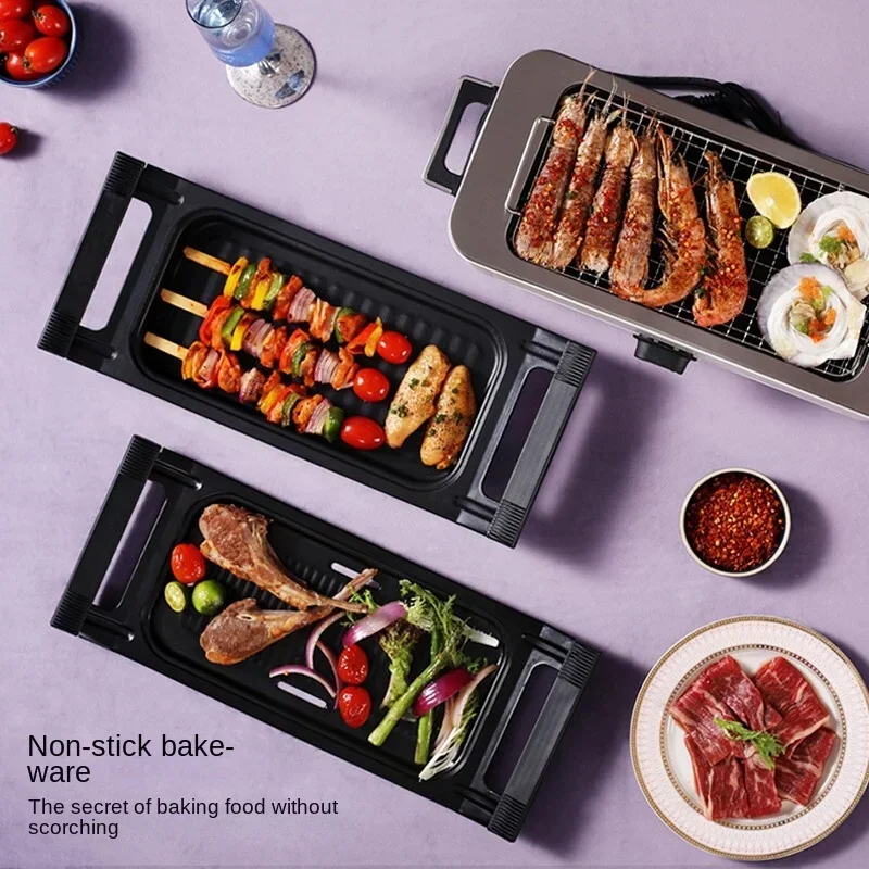 Multi-purpose Multi-purpose Cooking Pot Electric Barbecue Pot Non-stick Frying Pan Household Electric