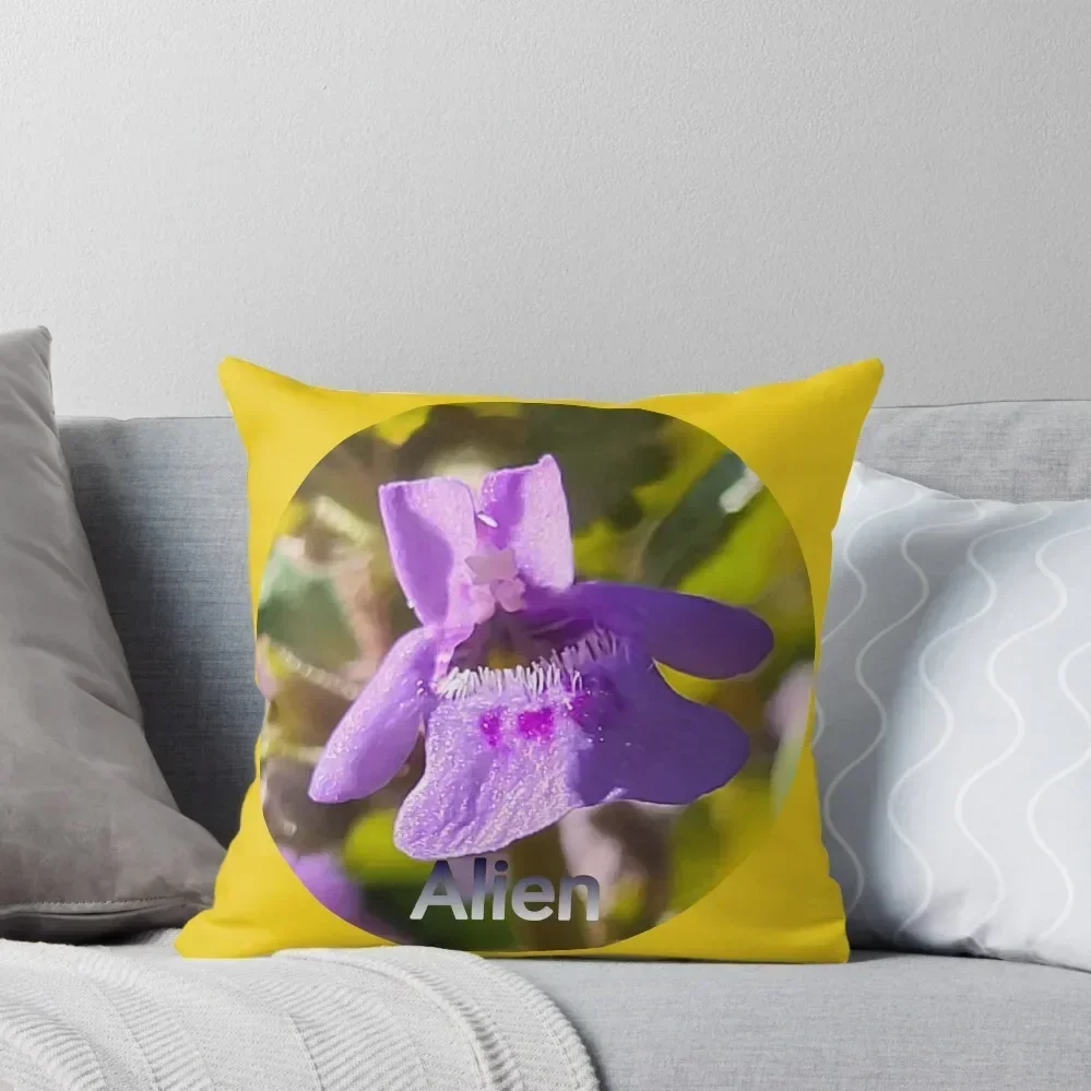 

alien, it,s the blossom of a herb in my garden Throw Pillow Luxury Room Decorative Cushions Sofa Covers For Living Room pillow