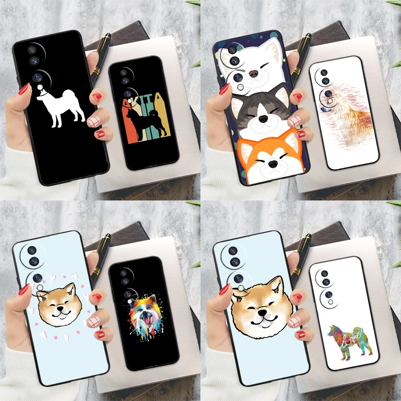 Animal Cute Dog Akita Case For Honor 200 Magic 5 6 Pro X9c X9a X8a X7a X6a X7 X8 X9 X8b X9b 50 70 90 Lite Cover