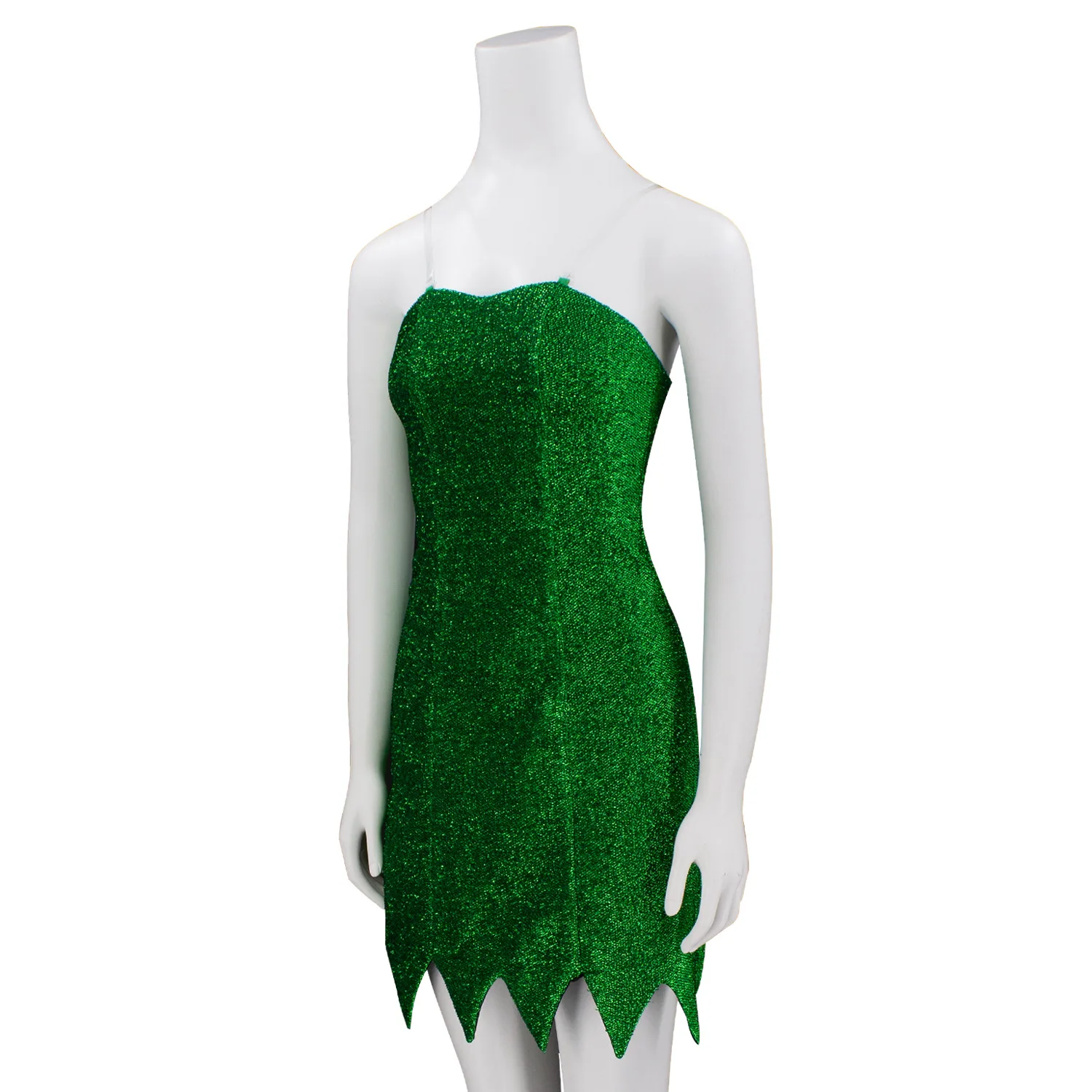 Tinker Uniform Miss Bell Cosplay Costume Anime Tube Sexy Green Dress Mini Bell And Wigs Set Halloween For Women Cosplay Costume