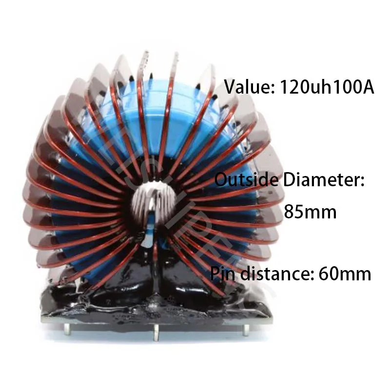 120uh100A High Current PFC Inductance With Ironsilicon Magnetic Powder Core Flat Wire For Photovoltaic Inverter