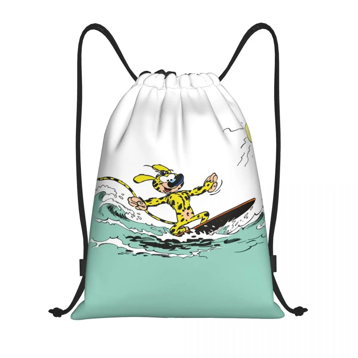 

Marsupilami Surfing Drawstring Backpack Sports Gym Bag for Men Women Belgian Comic Shopping Sackpack