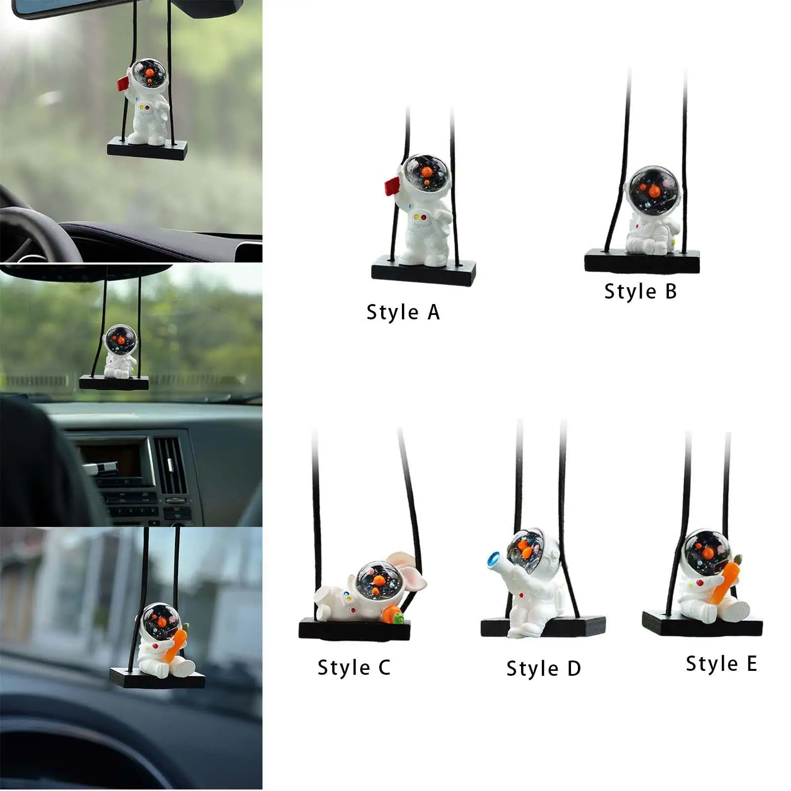 

Astronaut Pendant for Car, Rear View Mirror Charm ,Lovely Spaceman Car Rearview Mirror Pendant for Table Restaurants Cafes