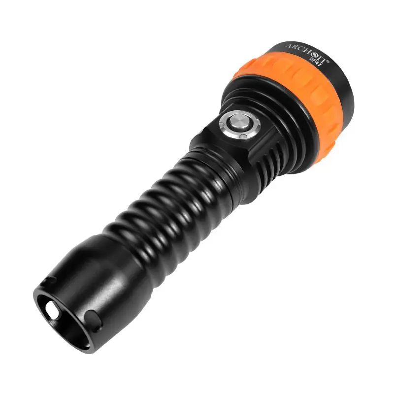 

DF47 Diving Light Land Use LED Flashlight Flood Spot Flashlight Dual-Function Torch Includes 26700C Rechargeable Battery