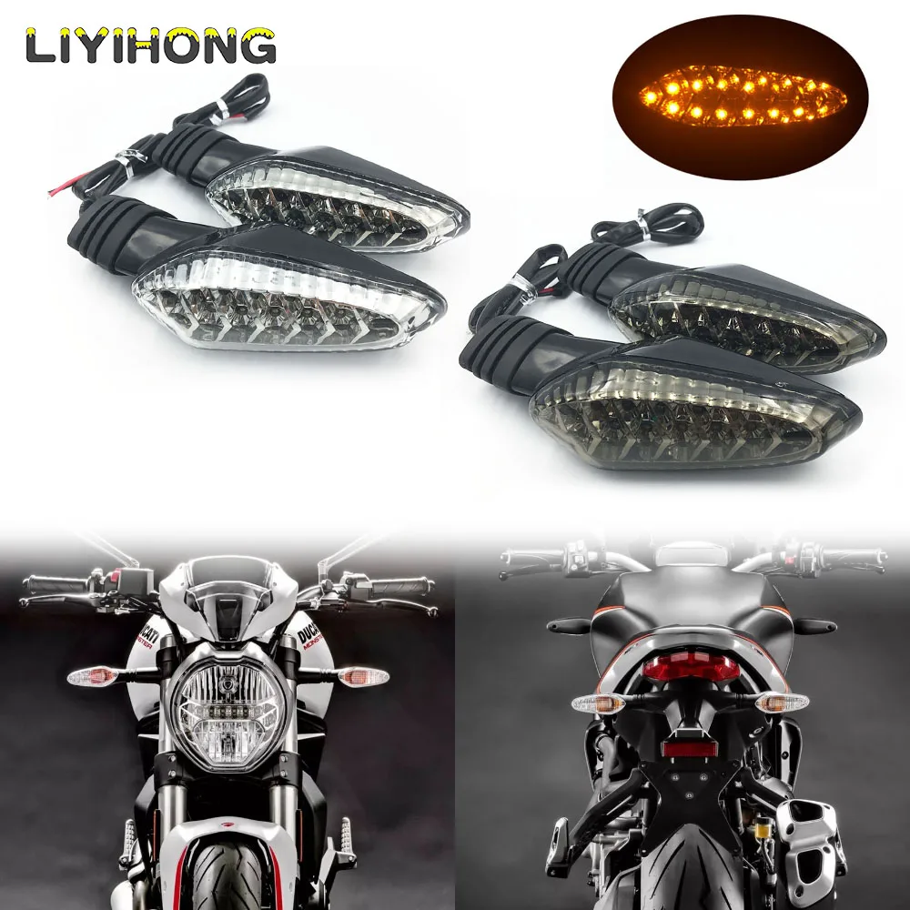 Turn Signal Indicator Light For DUCATI Monster 695 696 796 821 1100/S/EVO 1200 Motorcycle Accessories Front/Rear Blinker Lamp