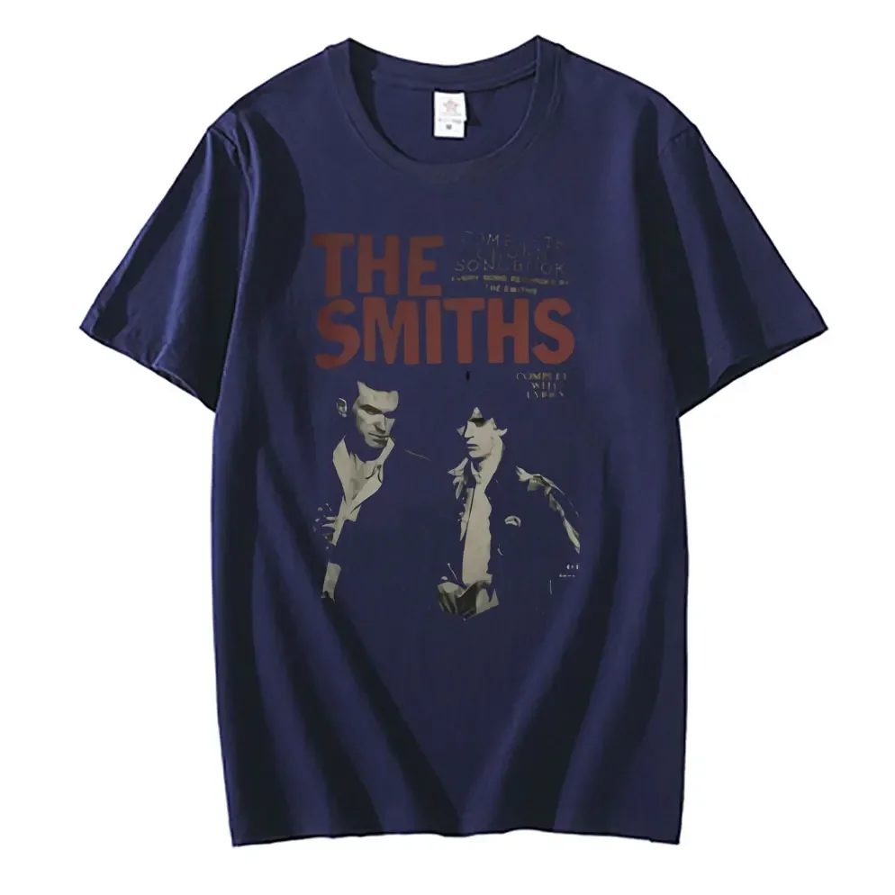 The Smiths Vintage Print T Shirt Man Pure Cotton T-shirt Mens Streetwear Men Women Harajuku Alternative British Rock Band Tshirt