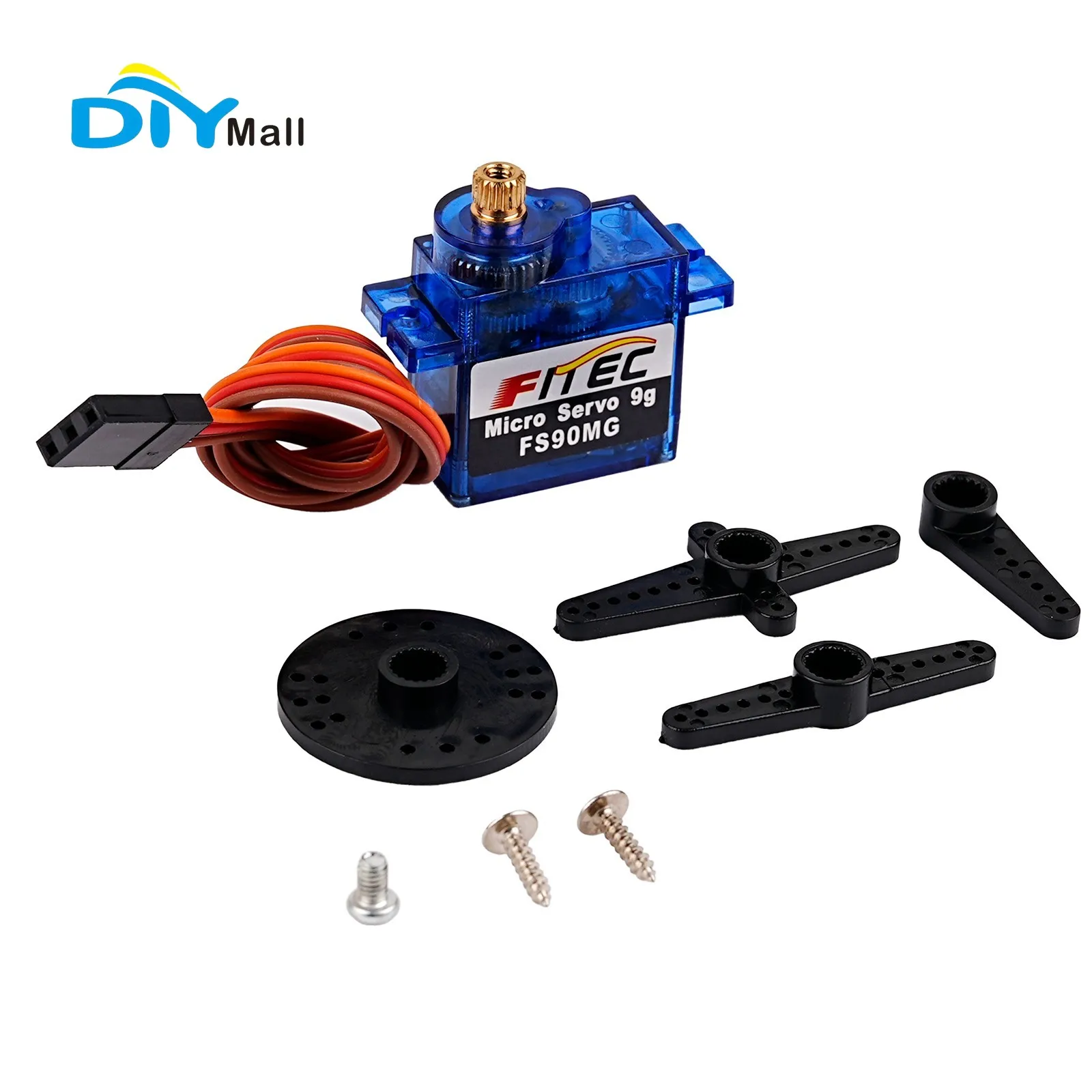 

FS-90MG-C001 6V 2.2kg.cm Digital Servo Motor 180 Degree Metal Gear DIY Parts for Cars Robot Model Toys