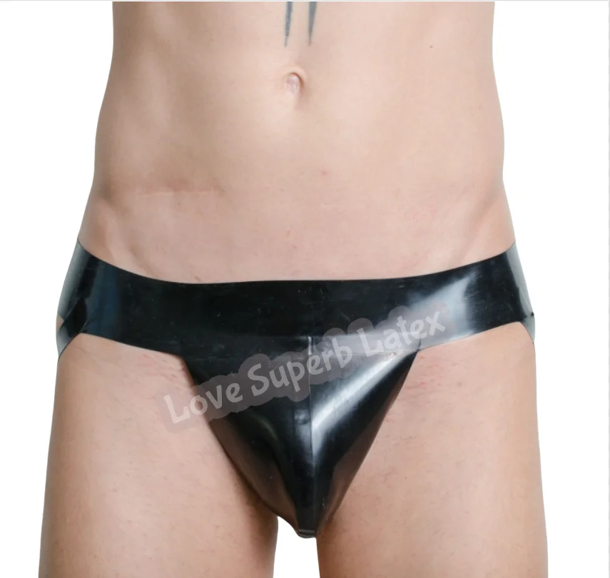Sexy Male Latex Rubber Jock Strap  Latex Briefs Rubber Men Underwear