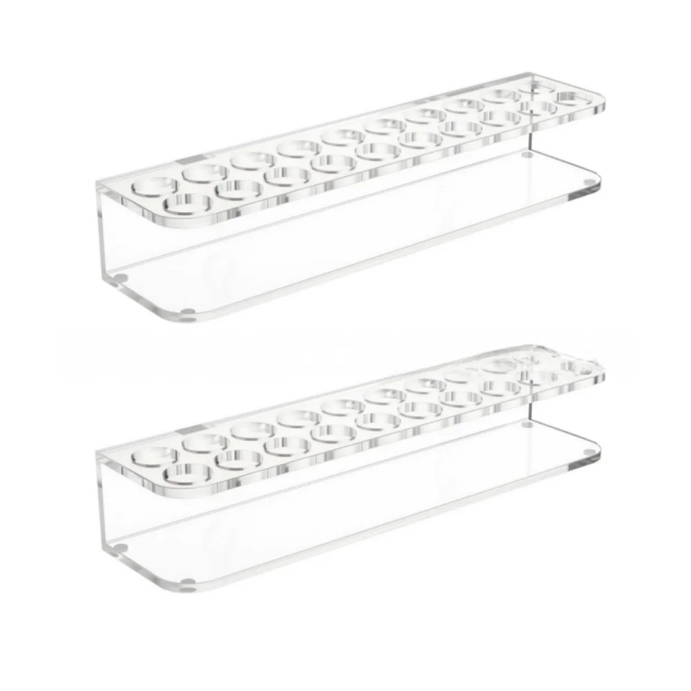 Storage Solution for Homeopathy Tubes Supporting For 40 Vials with Wall or Desk Placement and Organized Layout