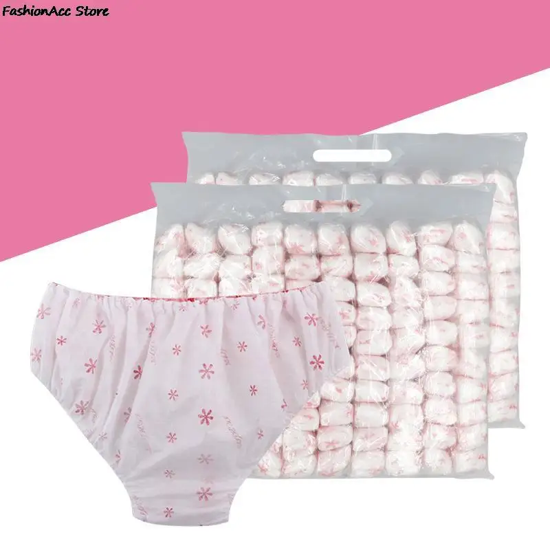 10PCS/Set Women Disposable Cotton Underwear Travelling Postpartum Panties Non-woven Underpants Underwear Pregnancy Panties