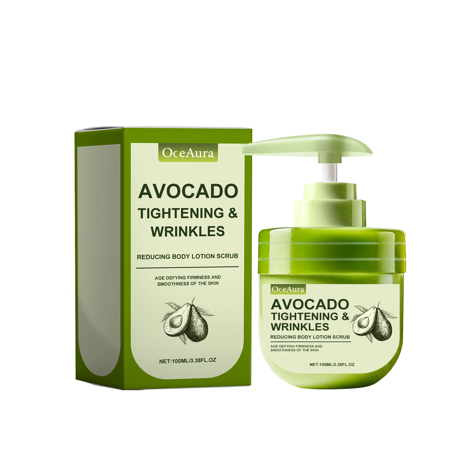 

OceAura Avocado Exfoliating Body Lotion Hydrates And Moisturizes All Over The Skin 2pcs