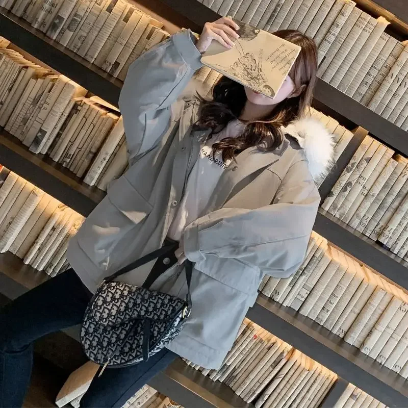 Winter Women's Parkas Super Hot Coats Hooded Padded Jacket Sportswear Jackets Celebrity Loose Korean Fashion New