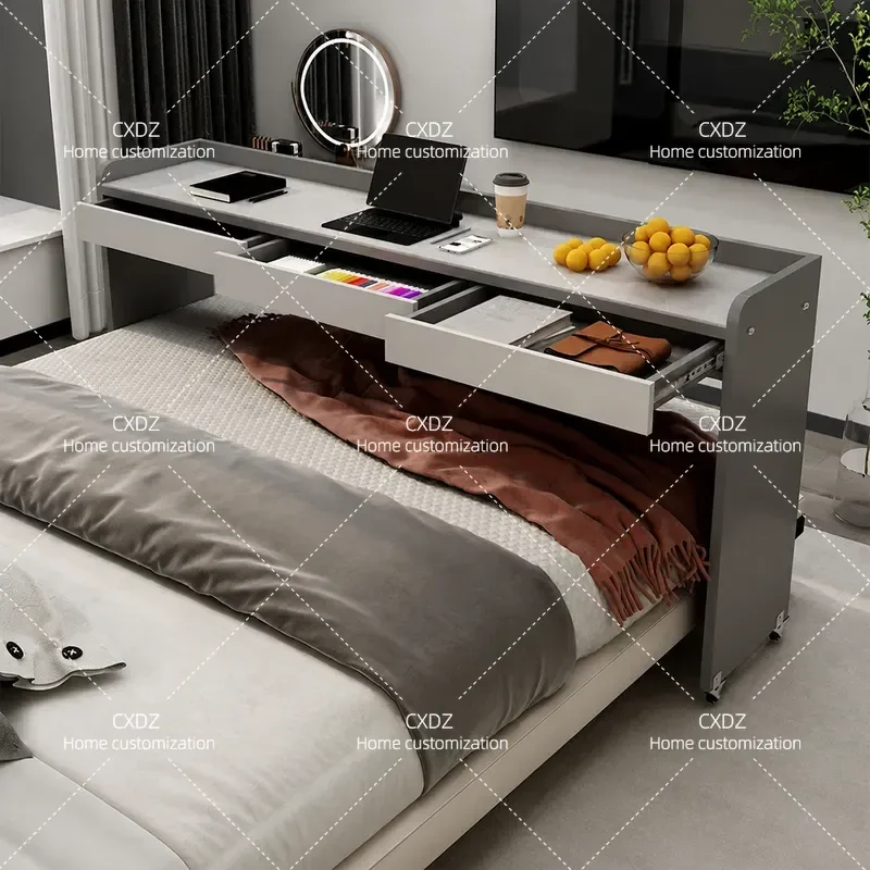 Removable Bedside Table Lazy Cross Bed Desk Slate Computer Desk Household Long Table for Bedroom
