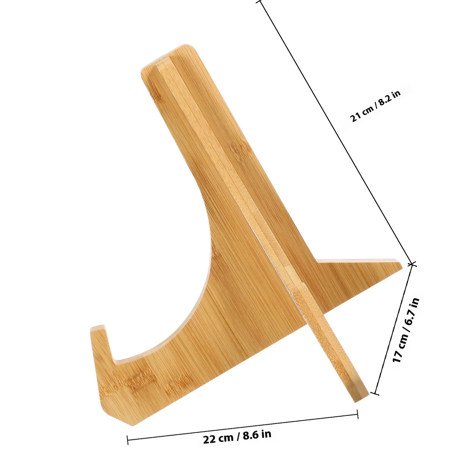 Wood Plate Display Stand Wooden Easel Holder Tabletop Decor Stable Plate Holder for Photo Plaque Cookbook Counter Display Stands